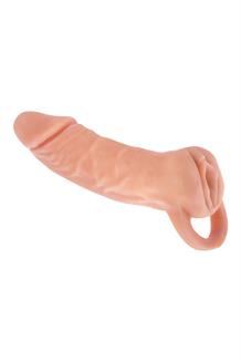 Two In One 7 Inch Penis Extender And Masturbator Flesh