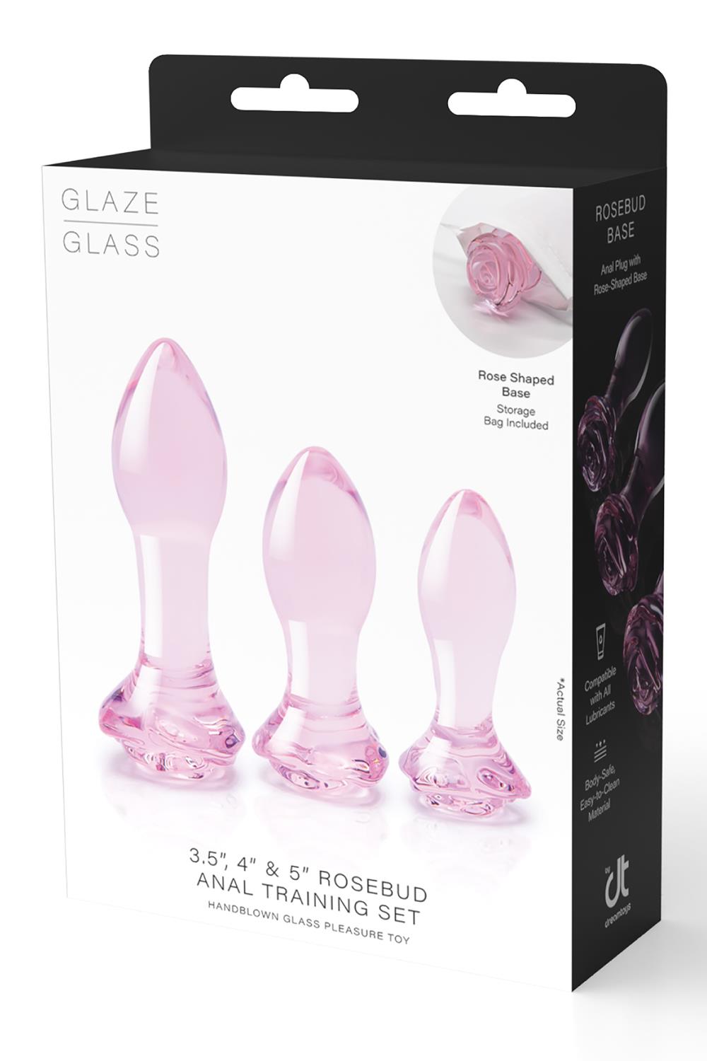 GLAZE GLASS ROSEBUD ANAL TRAINING SET