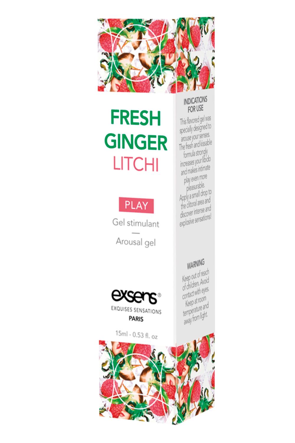 EXSENS AROUSAL GEL FRESH GINGER LITCHI 15ML