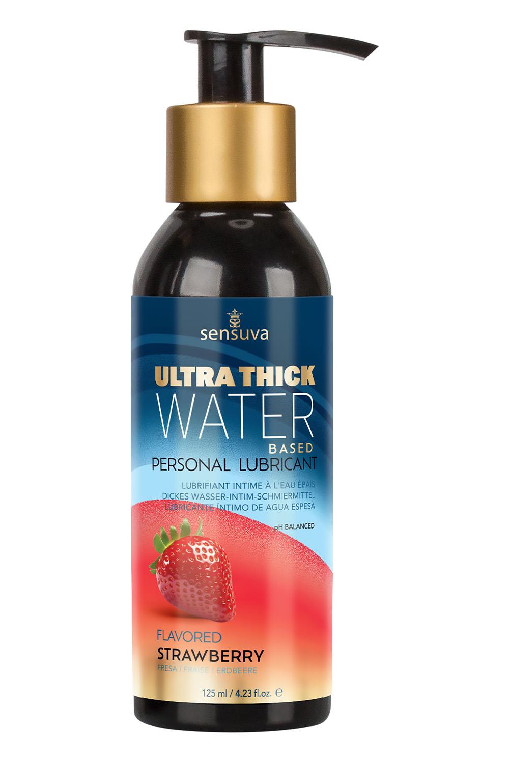 SENSUVA ULTRA–THICK WATER-BASED PERSONAL LUBRICANT STRAWBERRY 125ML