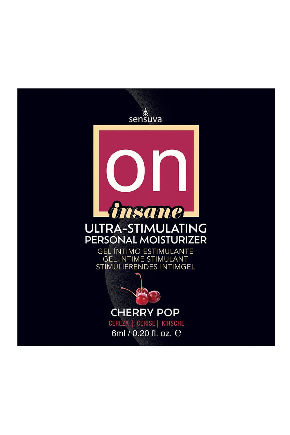 SENSUVA ON INSANE ULTRA-STIMULATING PERSONAL MOISTURIZER CHERRY POP 6 ML 