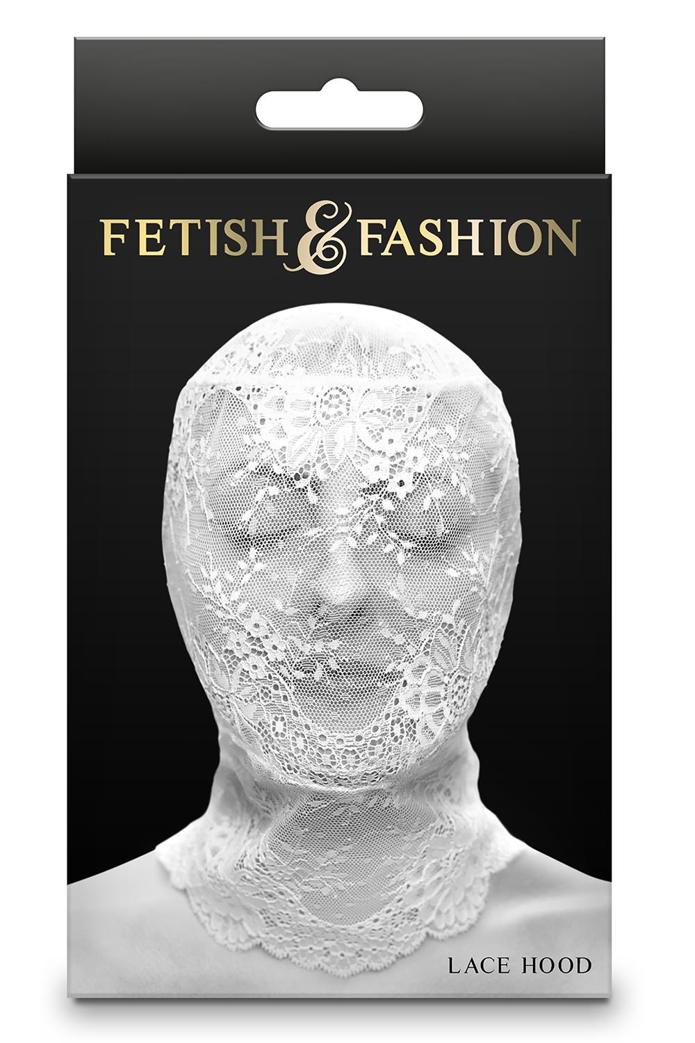 FETISH & FASHION LACE HOOD WHITE