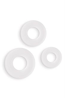 3Pc Bubble Rings White