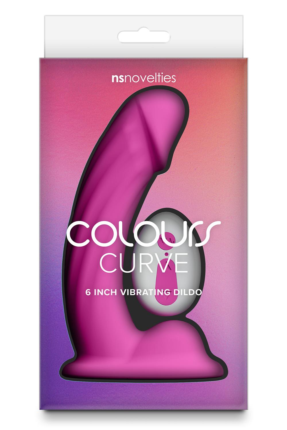 COLOURS CURVE VIBRATING 6 INCH DILDO PINK