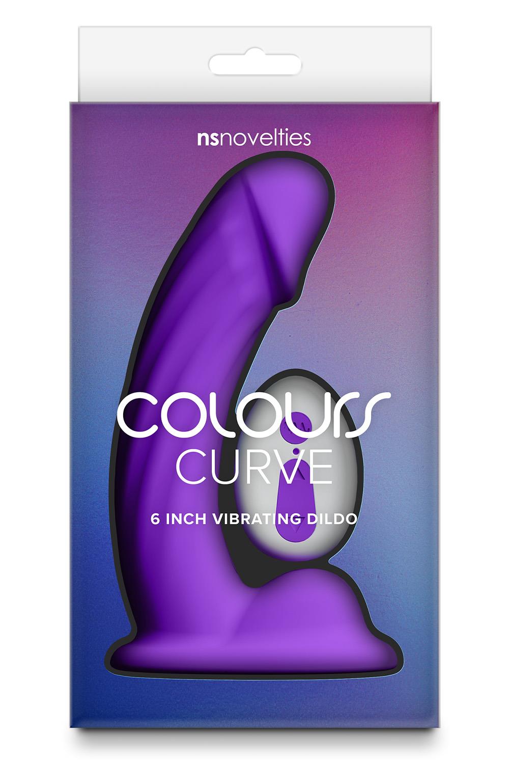 COLOURS CURVE VIBRATING 6 INCH DILDO PURPLE