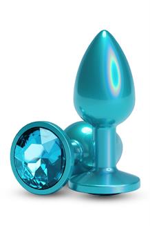 Iridescent Teal Small Clear