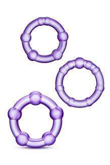 Stay Hard Beaded Cockrings Purple