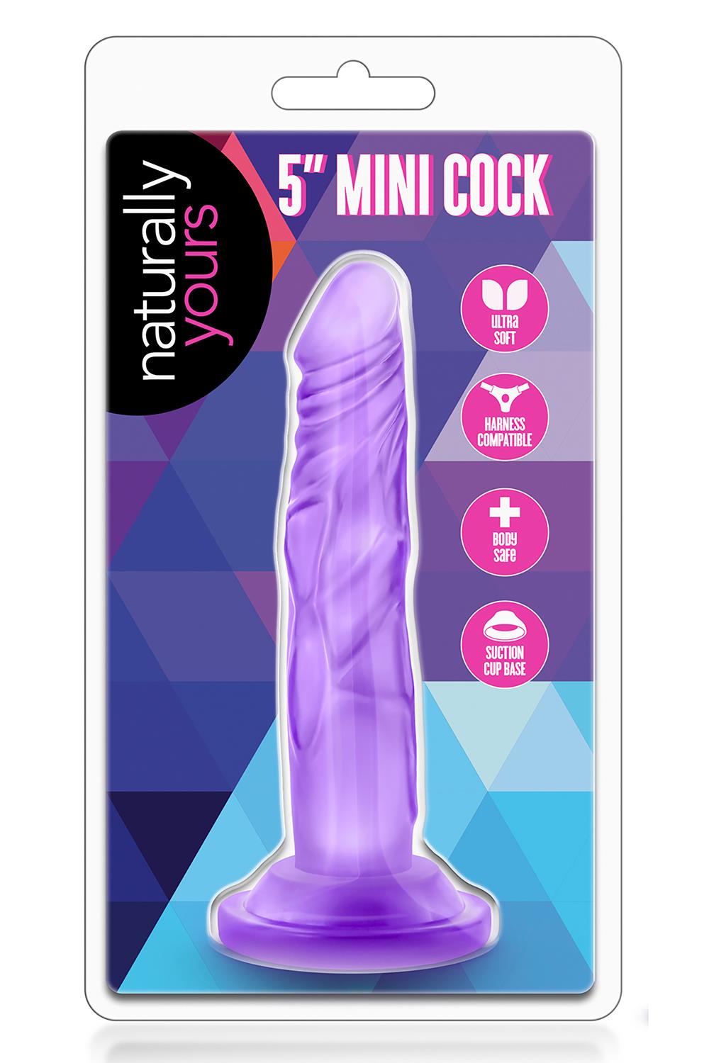 NATURALLY YOURS 5 INCH MINI COCK PURPLE