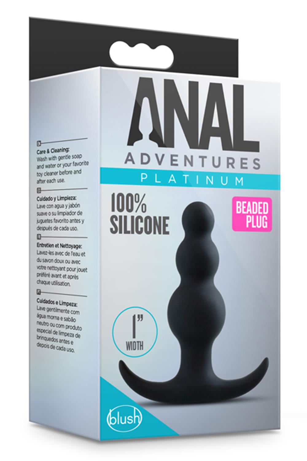 ANAL ADVENTURES PLATINUM BEADED PLUG