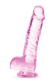 6 Inch Crystalline Dildo Rose