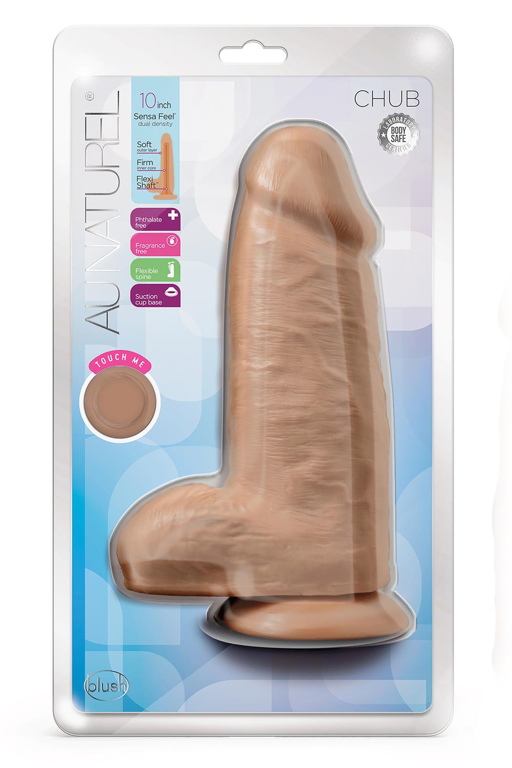 AU NATUREL CHUB 10 INCH DILDO MOCHA