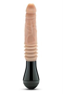 Silicone Dr. Knight Thrusting Gyrating Vibrating Dildo Beige