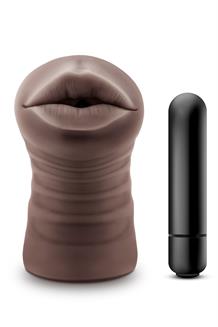 Krystal Vibrating Stroker Brown