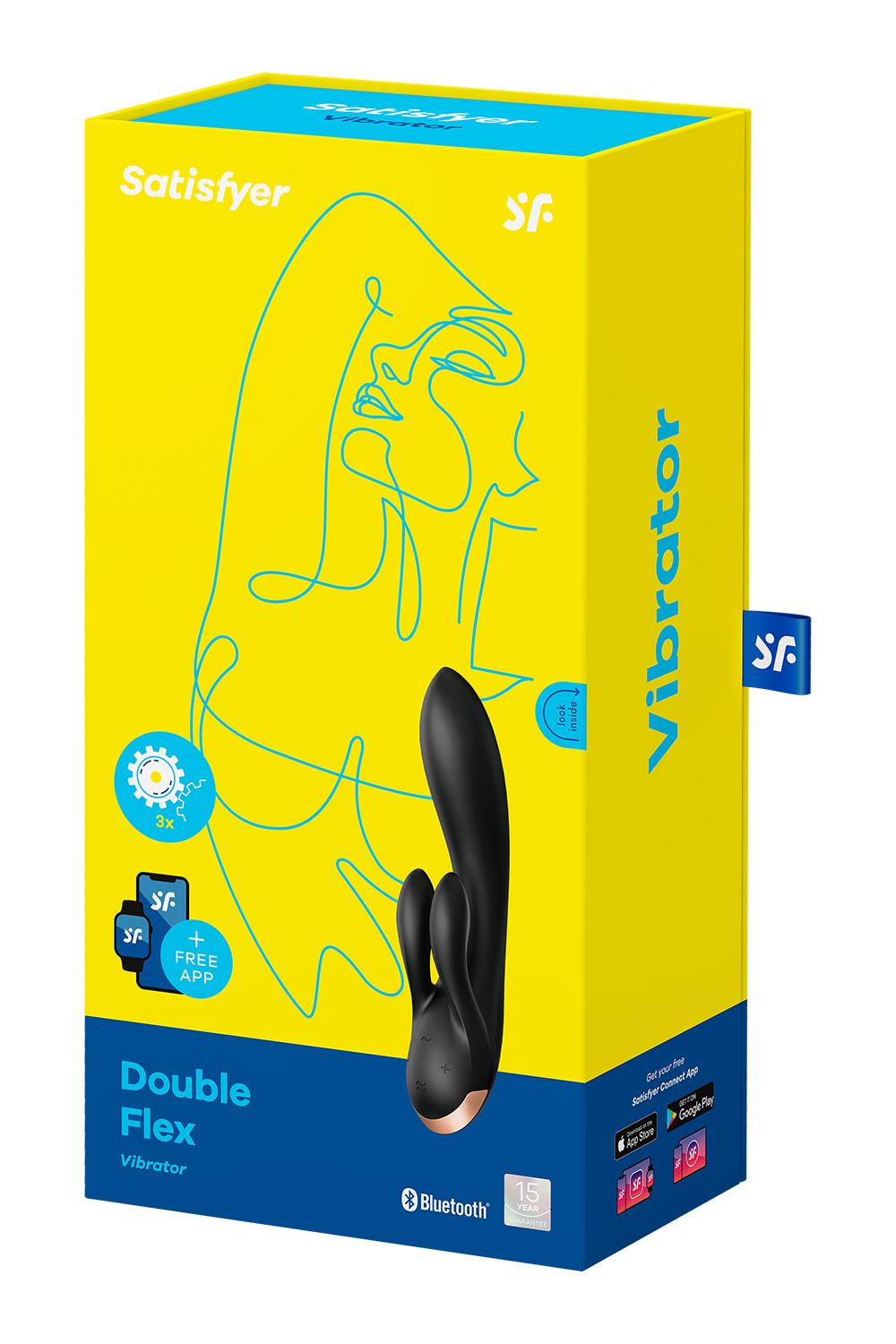 SATISFYER DOUBLE FLEX CONNECT APP BLACK