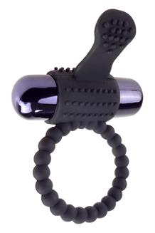 Vibrating Silicone Super Ring Black