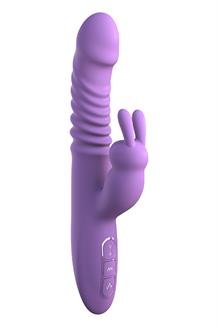 Her Thrusting Silicone Rabbit Purple