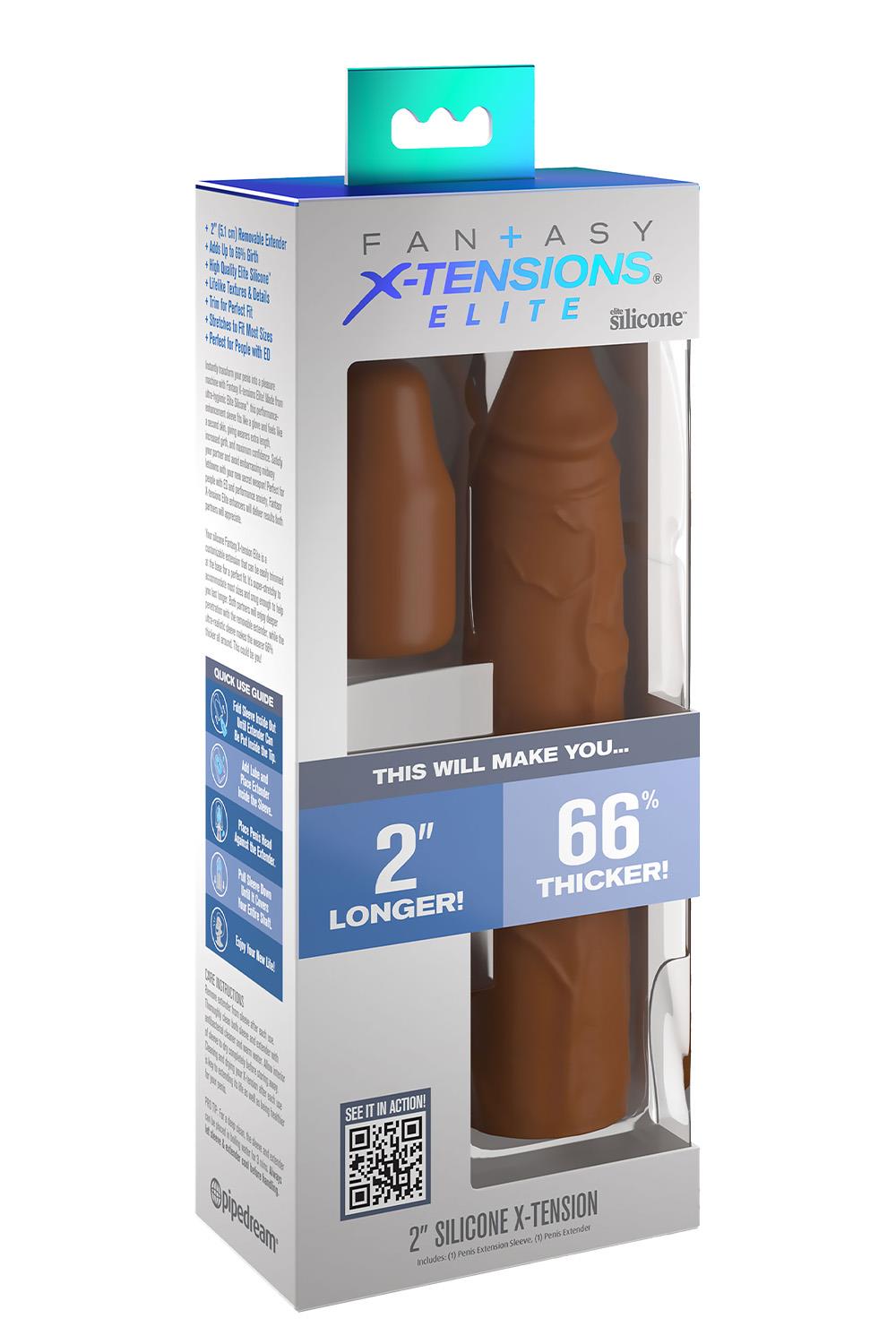 FANTASY X-TENSIONS ELITE 8 INCH SLEEVE WITH 2 INCH PLUG TAN