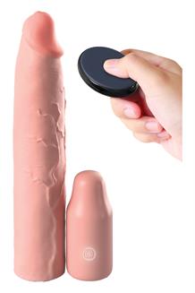 9 Inch Sleeve Vibrating 3 Inch Plug with Remote Light