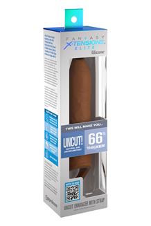 FANTASY X-TENSIONS ELITE UNCUT 7 INCH EXTENSION SLEEVE WITH STRAP TAN