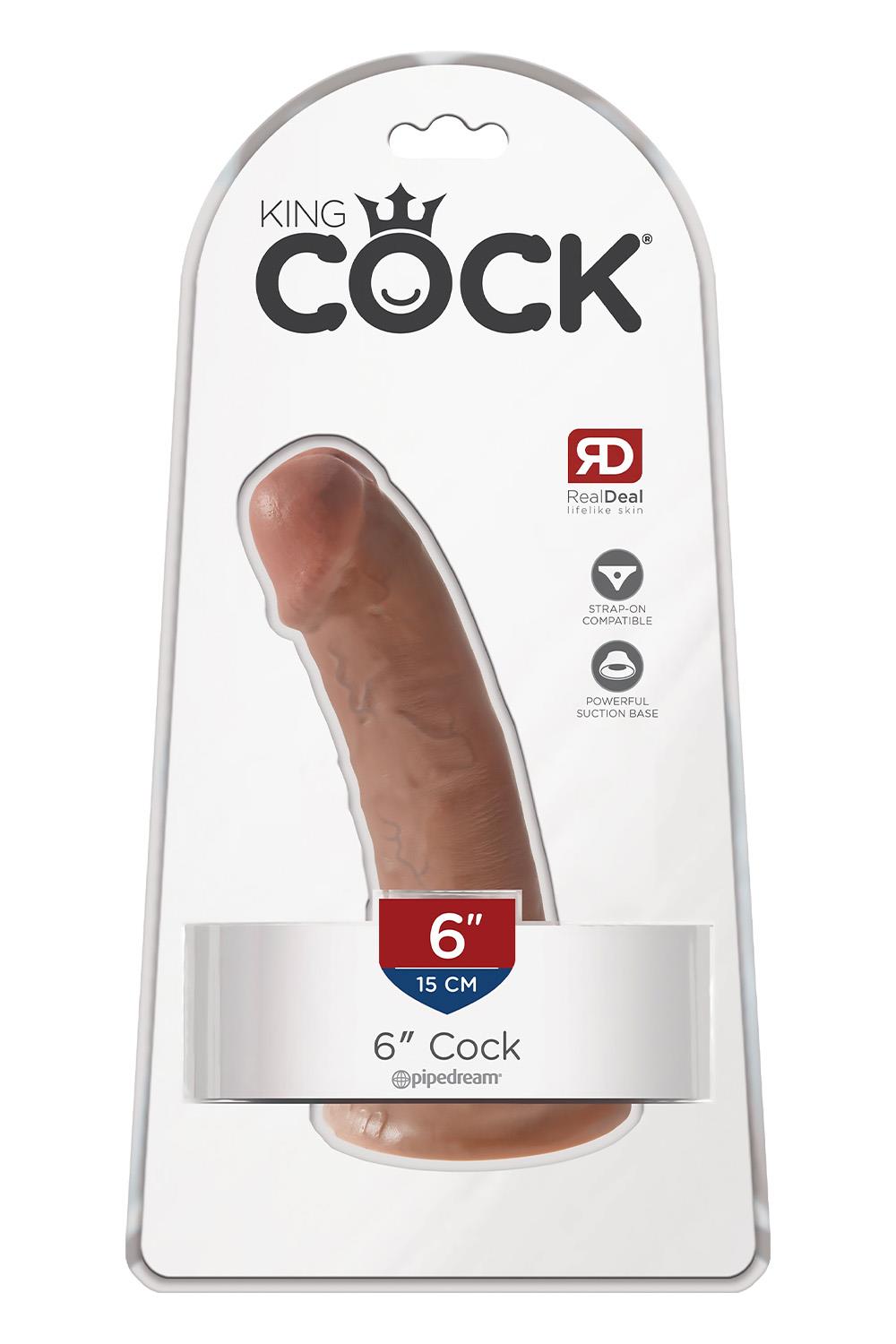 KING COCK 6 INCH COCK TAN