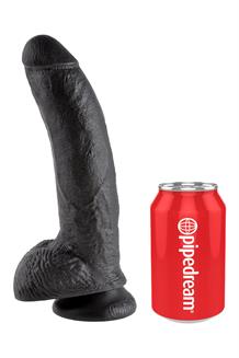 9 Inch Cock with Balls Black