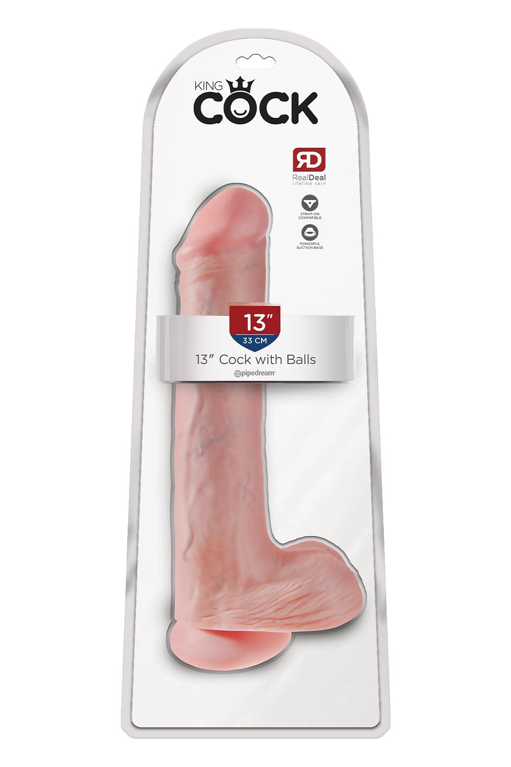 KING COCK 13 INCH COCK WITH BALLS LIGHT