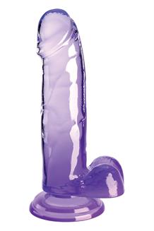 7 Inch Cock with Balls Purple