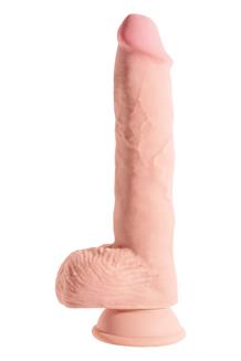 10 Inch Triple Density Fat Cock with Balls Light