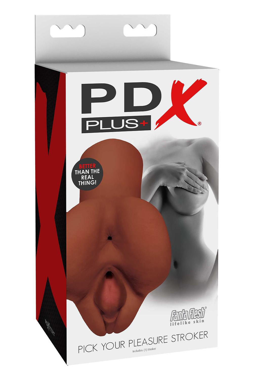 PDX PLUS PICK YOUR PLEASURE STROKER BROWN