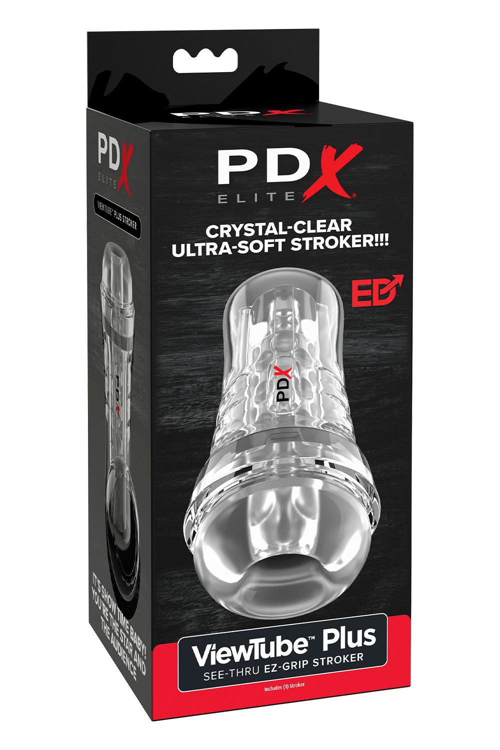 PDX ELITE VIEW TUBE SEE-THRU EZ-GRIP STROKER