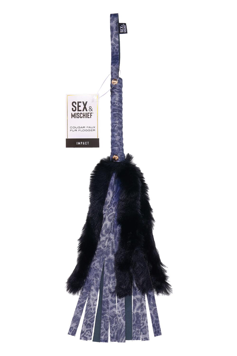 SPORTSHEETS COUGAR FAUX FUR FLOGGER