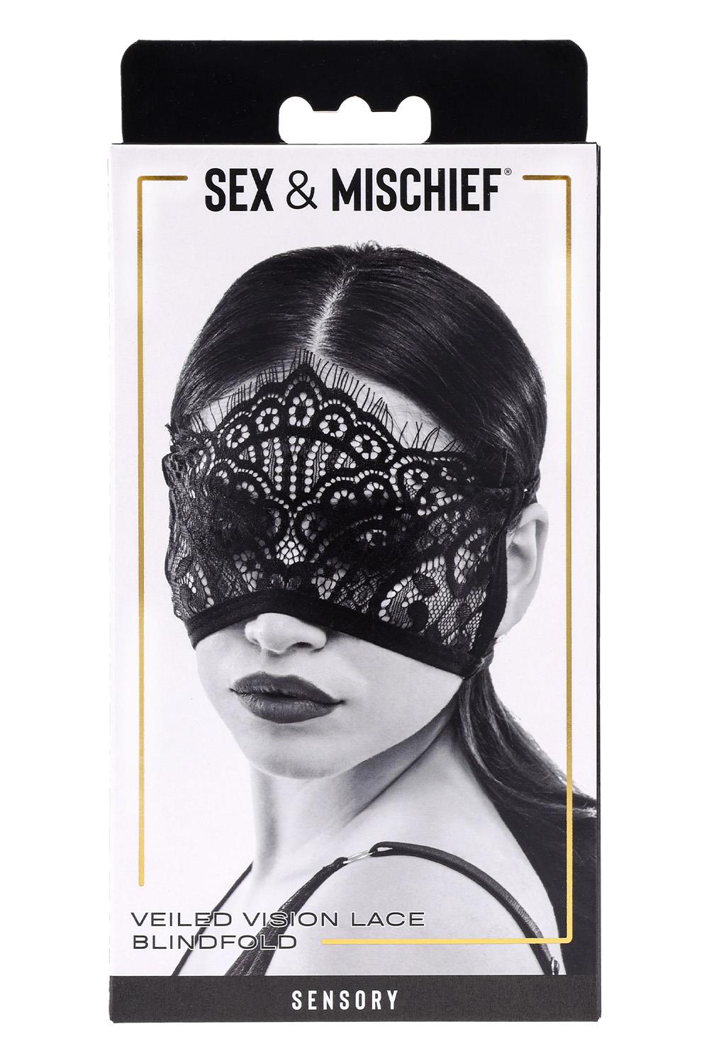 SPORTSHEETS SEX AND MISCHIEF VEILED VISION LACE BLINDFOLD
