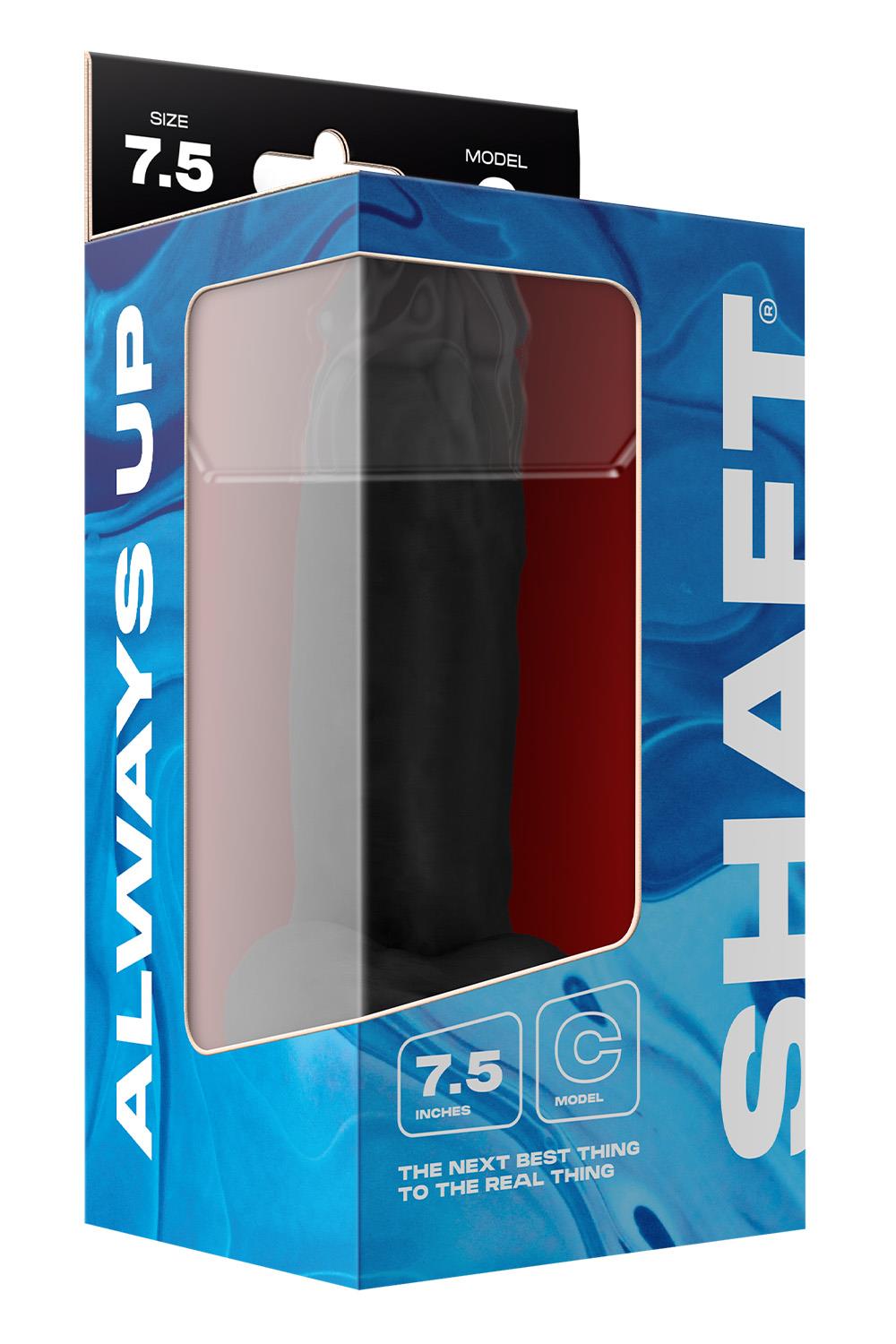 SHAFT MODEL C 7.5 INCH DONG WITH BALLS BLACK