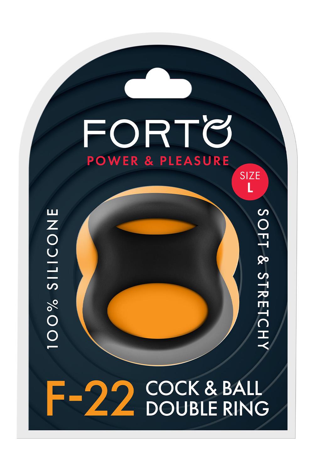 FORTO F-22 D RING LARGE BLACK