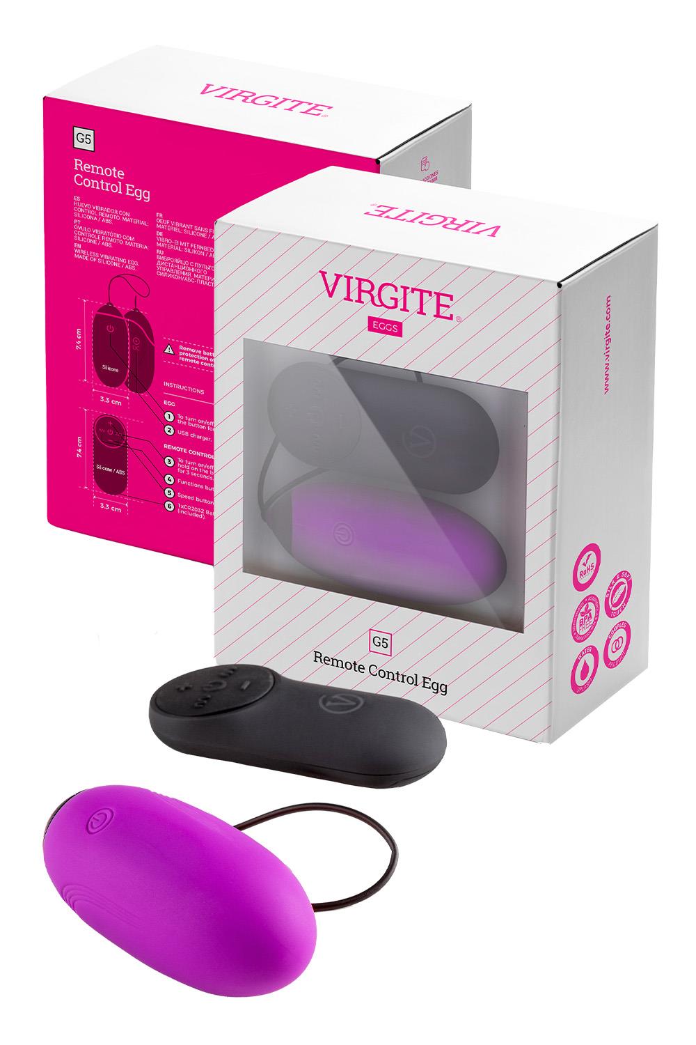 VIRGITE G5 RECHARGEABLE EGG AND REMOTE G5 PURPLE