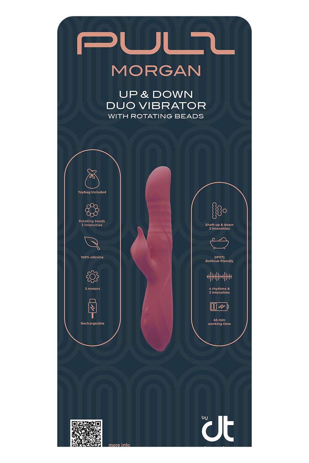 INLAY DREAMTOYS PULZ MORGAN UP AND DOWN DUO VIBRATOR WITH ROTATING BEADS