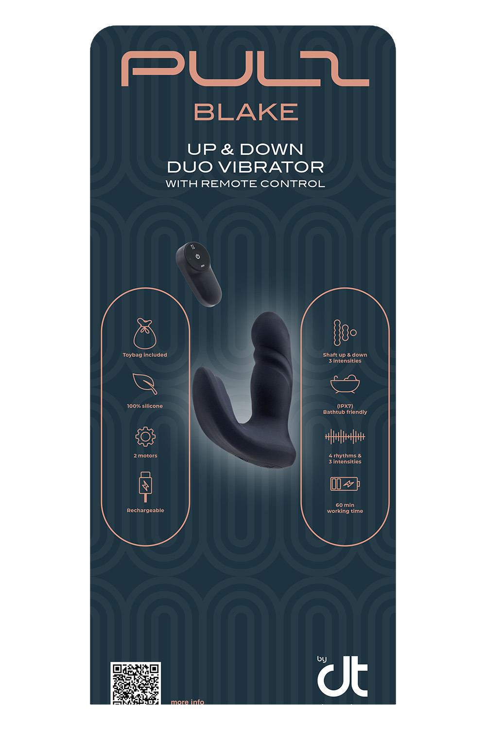 INLAY DREAMTOYS PULZ BLAKE UP&DOWN DUO VIBRATOR WITH REMOTE CONTROL