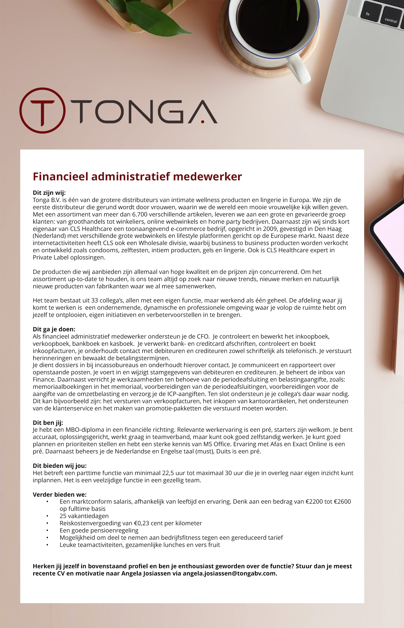 vacature financieel administratief medewerker