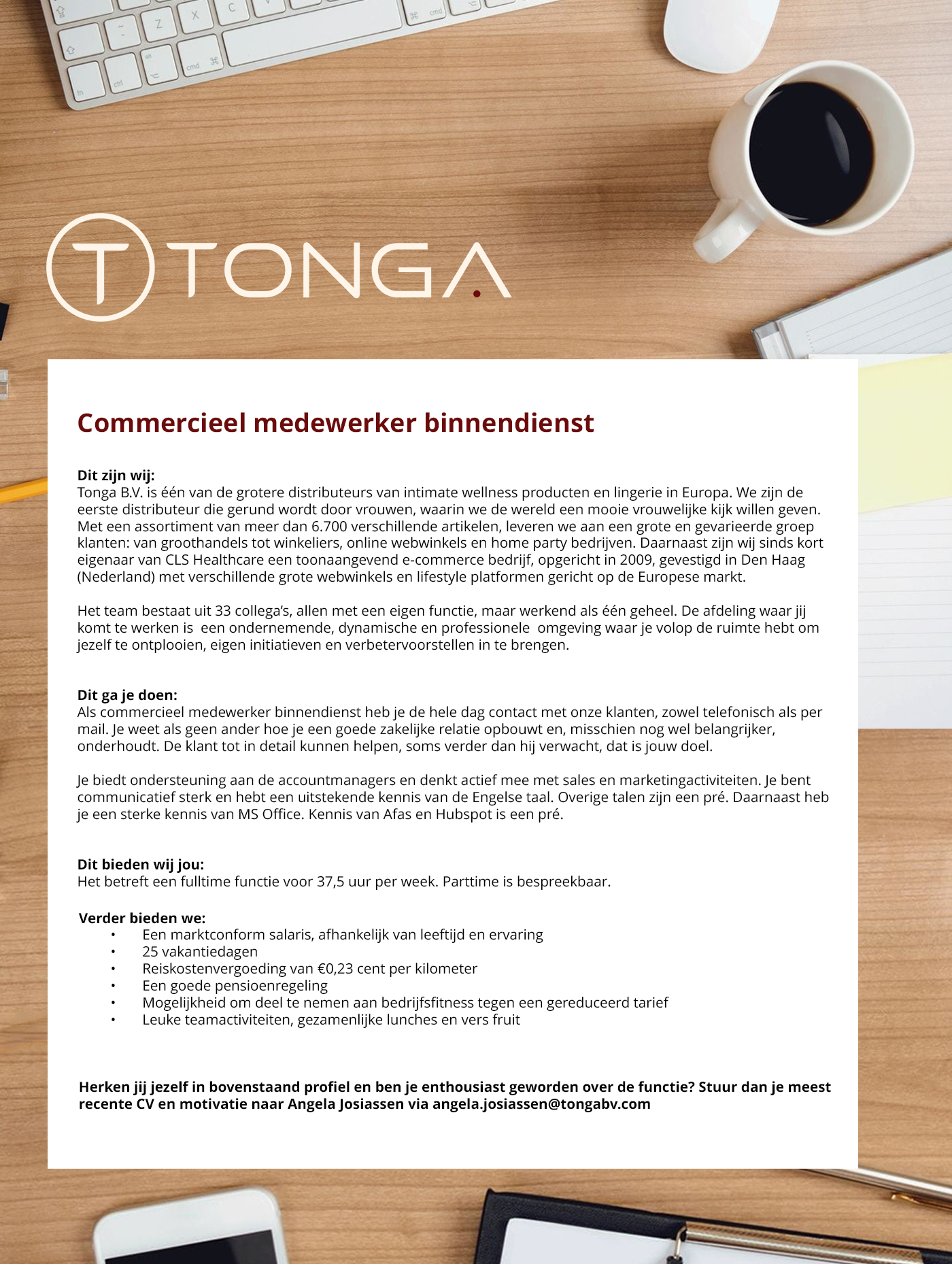 vacature commercieel medewerker